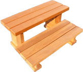 Cedar Wood Spa Steps